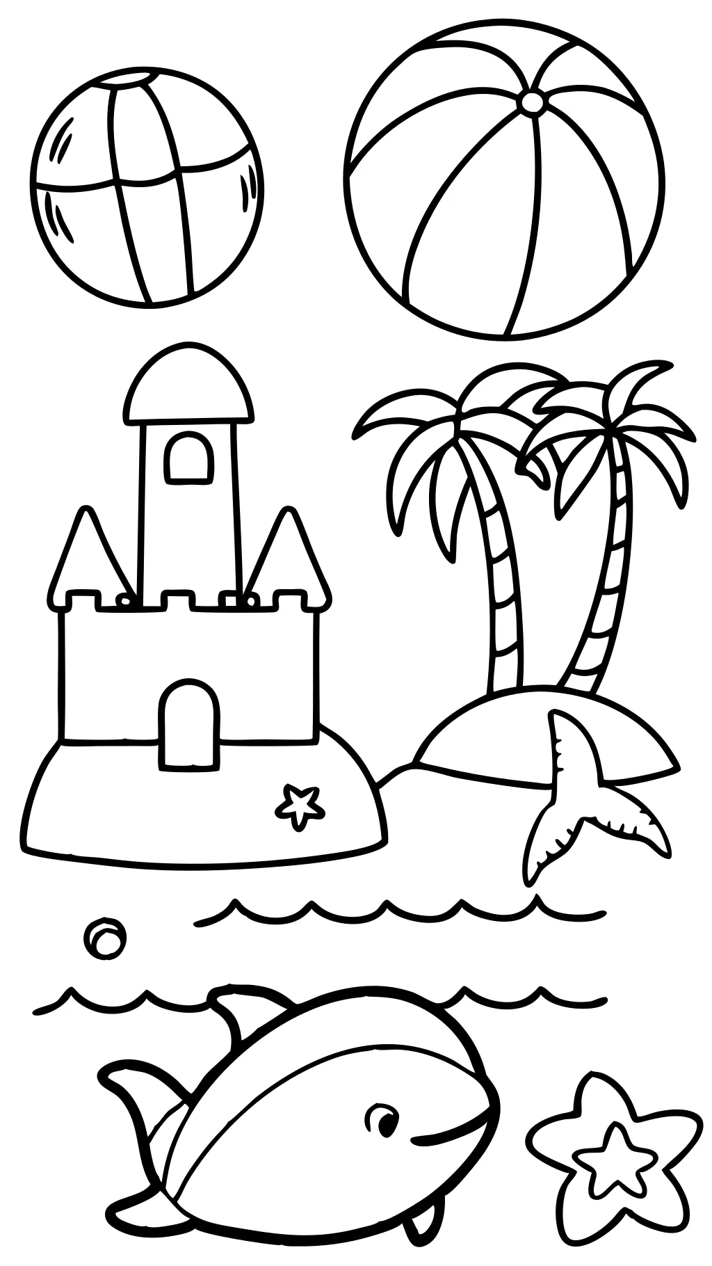 coloriages de plage pour école maternelle